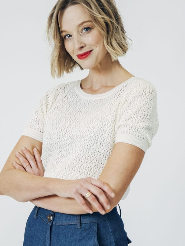 Mademoiselle YéYé Ajour Stricktop aus Bio-Baumwolle Cyber Monday