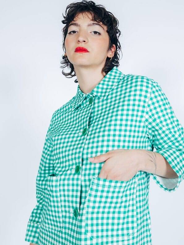 Mademoiselle YéYé Verkürzte Jacke aus Baumwolle Weihnachtsangebot