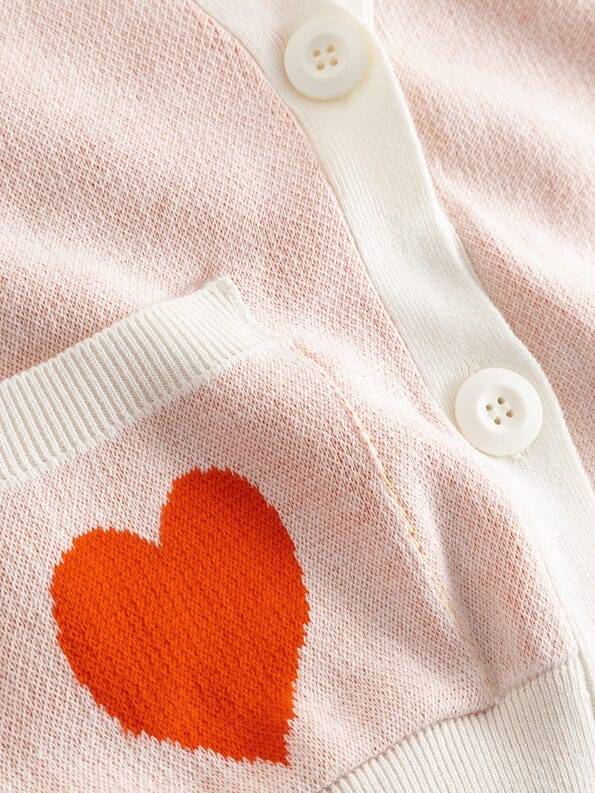 Mademoiselle YéYé Strickjacke mit V-Ausschnitt aus Bio-Baumwolle Lagerräumung