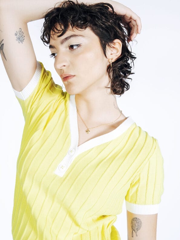 Mademoiselle YéYé Stricktop aus Bio-Baumwolle Heißer Verkauf