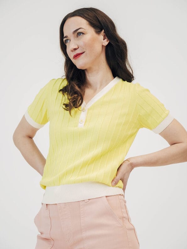 Mademoiselle YéYé Stricktop aus Bio-Baumwolle Heißer Verkauf
