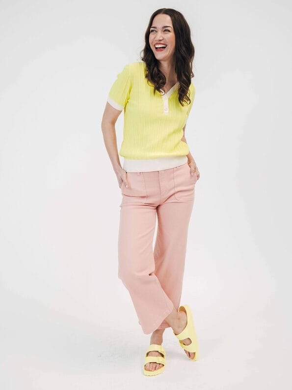 Mademoiselle YéYé Jeanshose mit verkürztem Bein aus Bio-Baumwolle Top Angebot