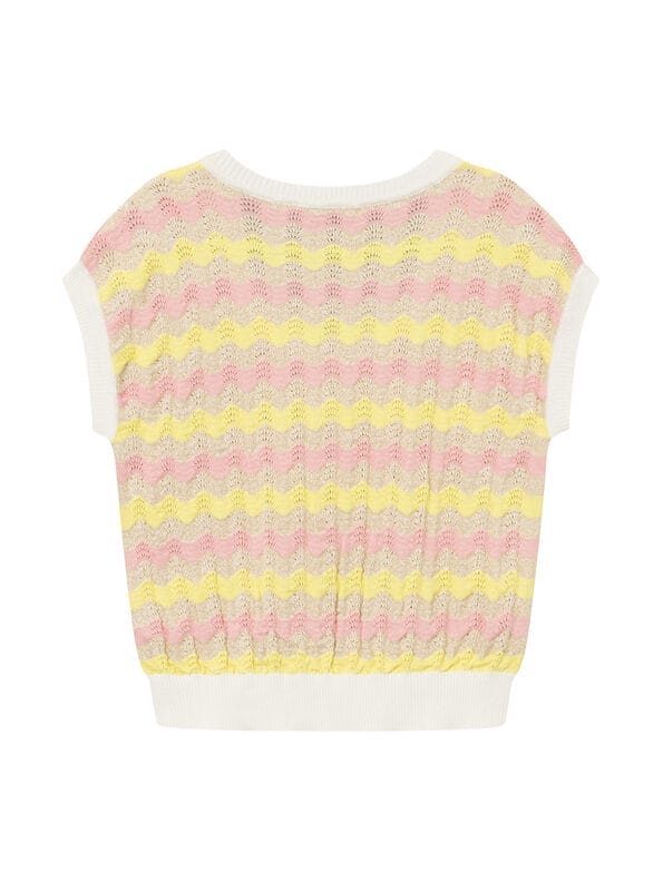 Mademoiselle YéYé Ajour Stricktop aus Bio-Baumwolle mit Lurex Große Rabatte