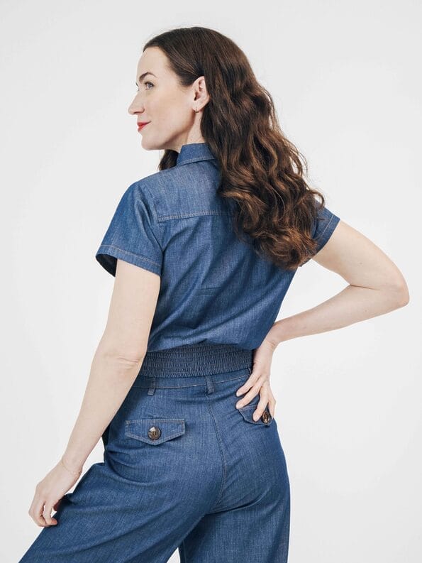 Mademoiselle YéYé Jeans Hemdbluse aus Bio-Baumwolle Tägliche Deals