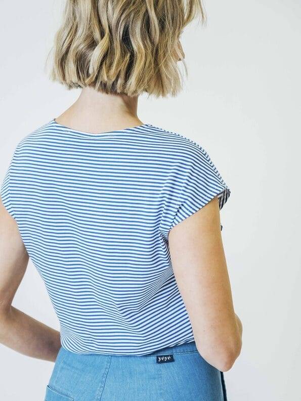 Mademoiselle YéYé Jersey Knotentop aus Bio-Baumwolle Tiefpreis