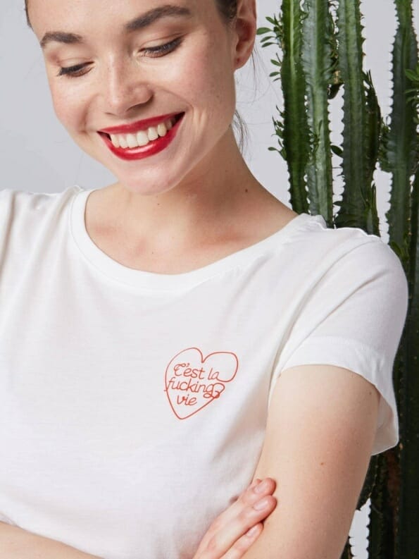 Mademoiselle YéYé C’est La F**king Vie T-Shirt Sonderangebot der Fabrik