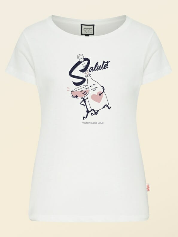 Mademoiselle YéYé Salute! GOTS T-Shirt Vierteljährliche Förderung