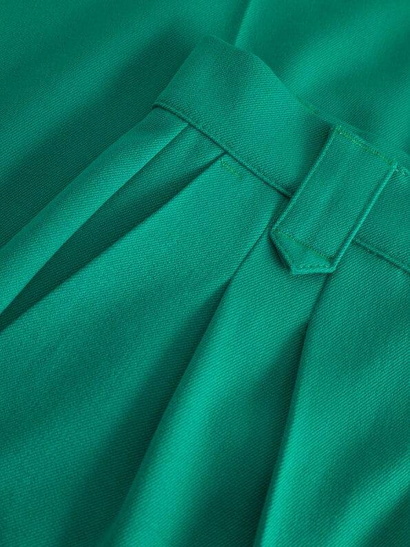 Mademoiselle YéYé Bundfaltenhose mit weitem Bein aus Gabardine Riesige Rabatte