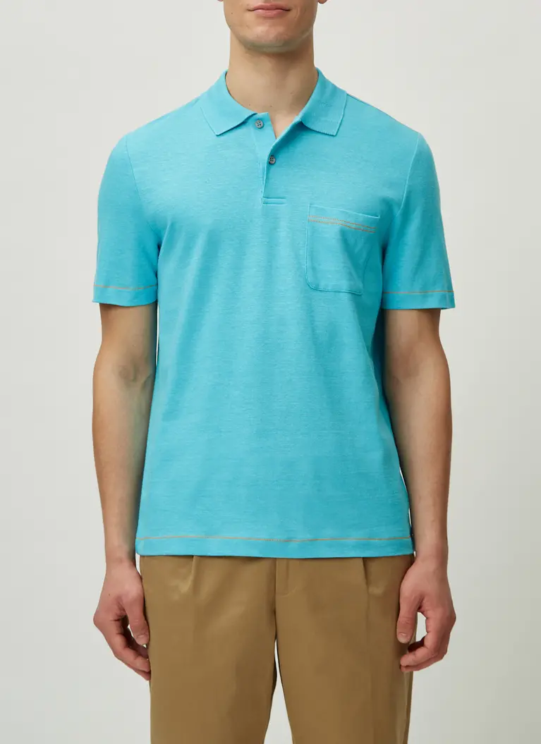 Maerz Muenchen PoloshirtBaumwoll-Leinen-MixArt. Nr. 661400-816 zollfrei