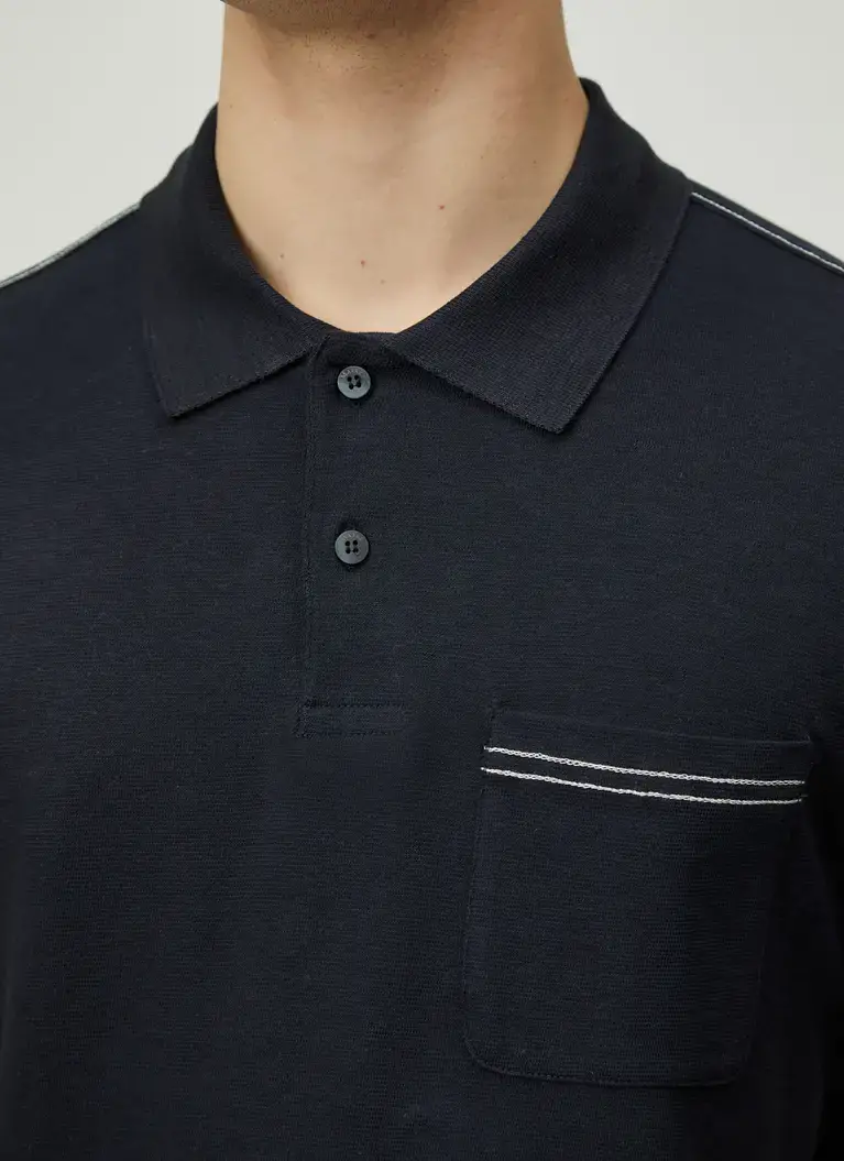 Maerz Muenchen PoloshirtBaumwoll-Leinen-MixArt. Nr. 661400-399 Kostenloser Versand