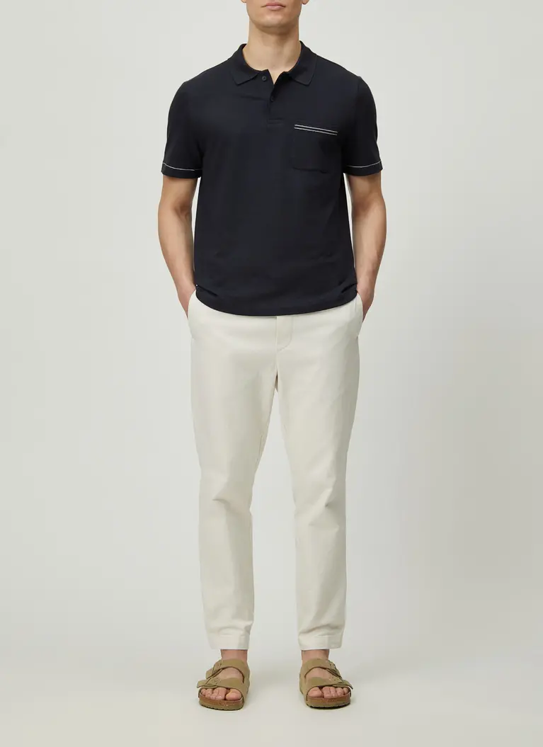 Maerz Muenchen PoloshirtBaumwoll-Leinen-MixArt. Nr. 661400-399 Kostenloser Versand
