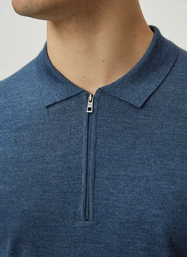 Maerz Muenchen Zipper Polohemd100% MerinowolleArt. Nr. 406400-382 Versandkostenfrei