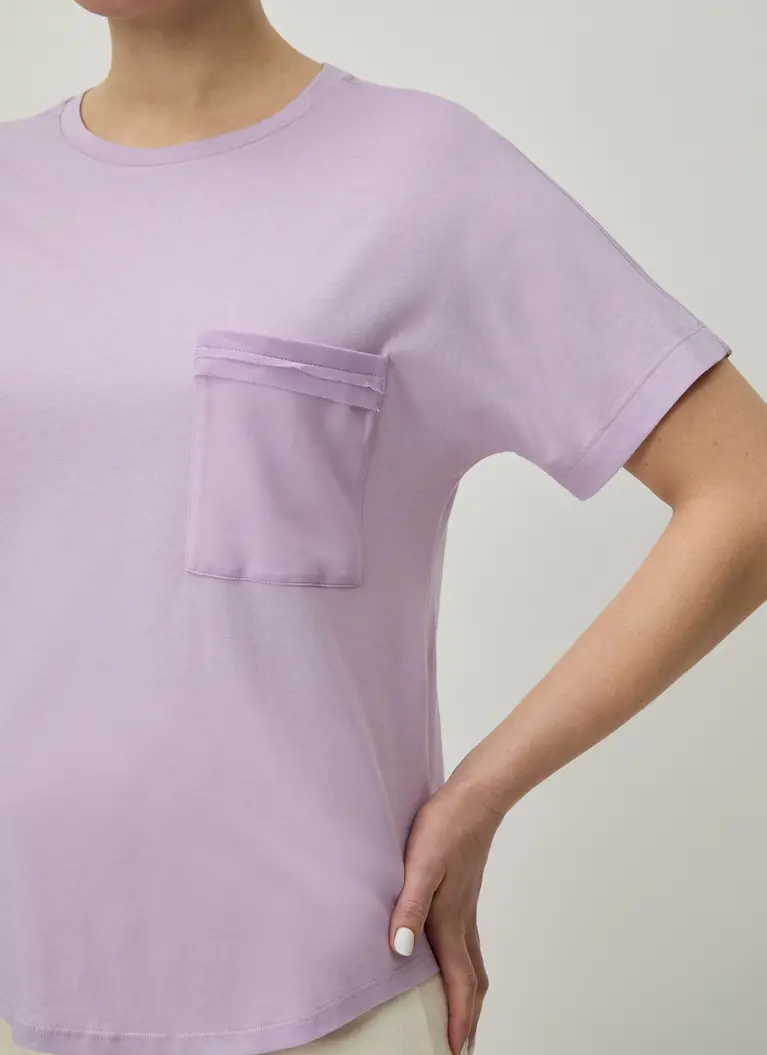Maerz Muenchen RundhalsshirtBaumwoll-Modal-MischungArt. Nr. 125300-733 Vierteljährliche Förderung