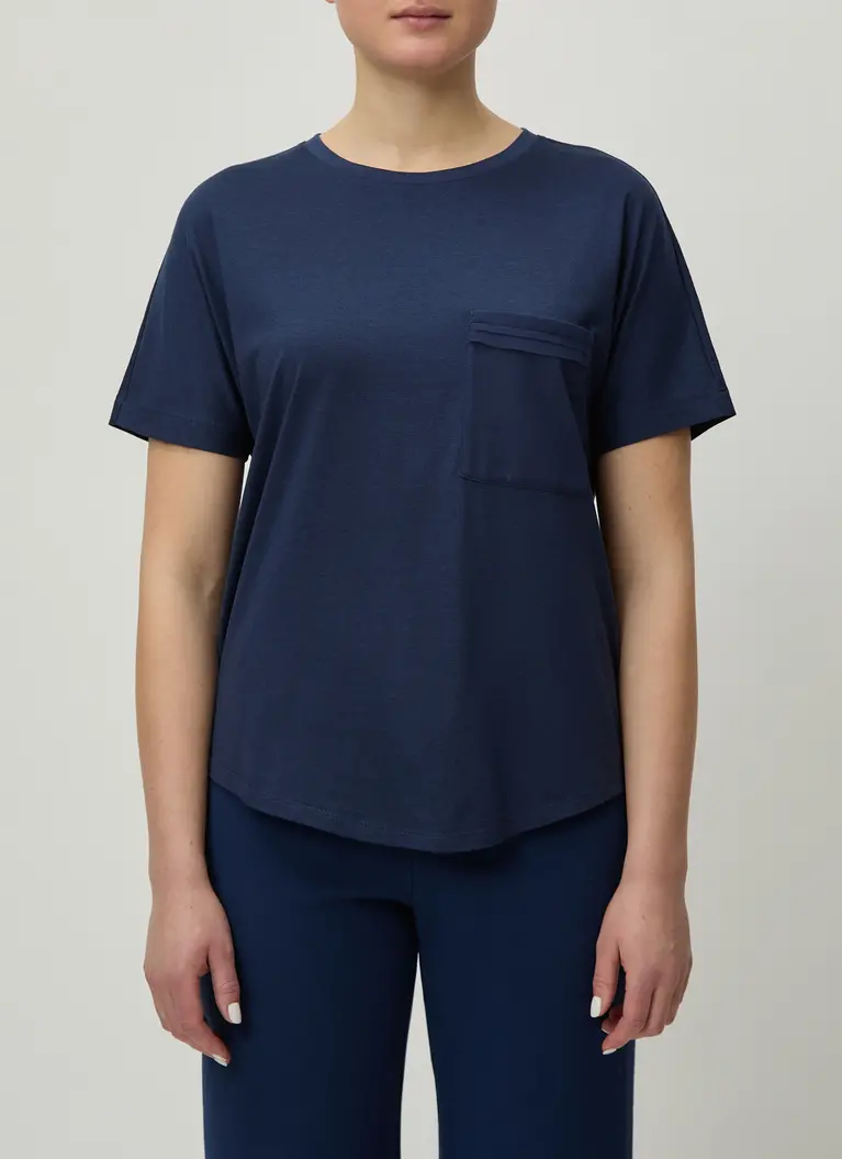 Maerz Muenchen RundhalsshirtBaumwoll-Modal-MischungArt. Nr. 125300-358 Riesige Rabatte