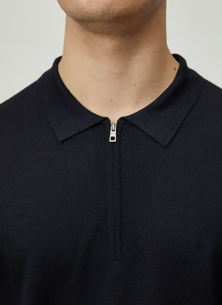 Maerz Muenchen Zipper Polohemd100% MerinowolleArt. Nr. 406400-399 Fabrik Onlineshop