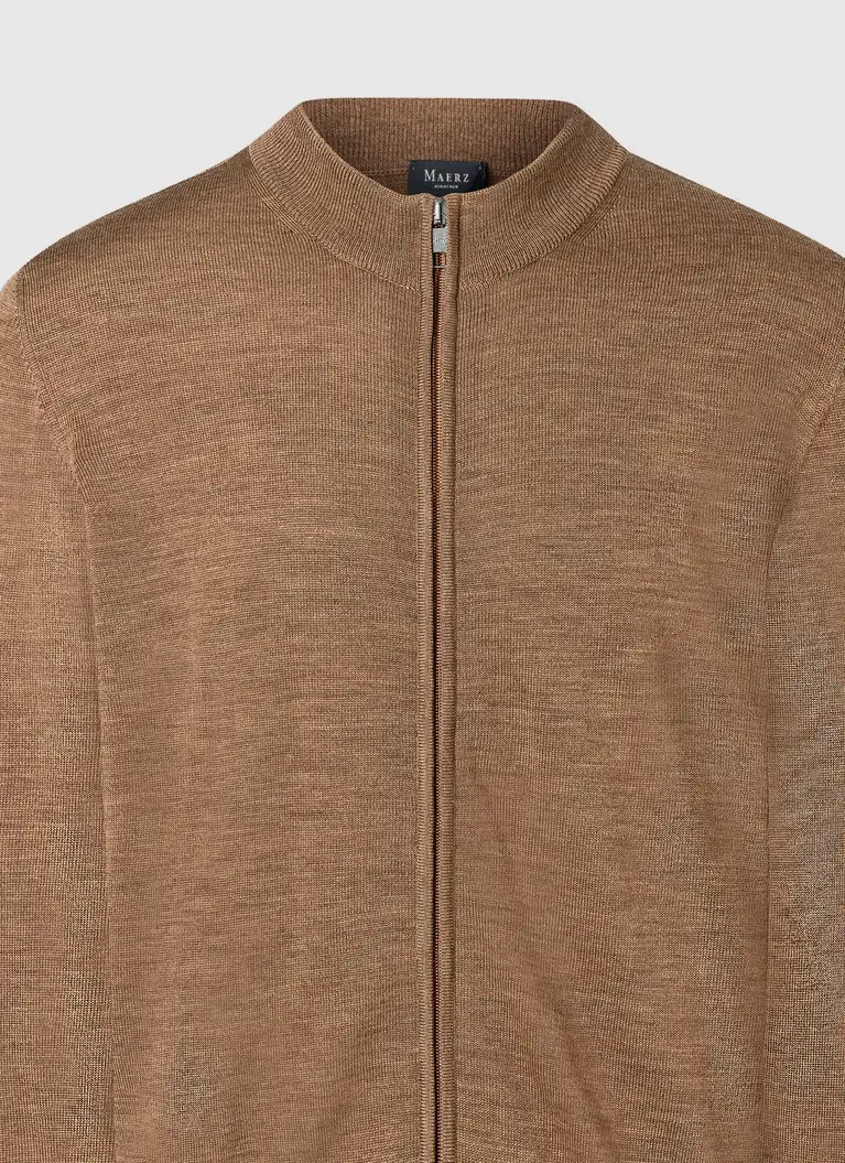 Maerz Muenchen Stehkragen-Zipper100% MerinowolleArt. Nr. 595400-170 Kostenlose Rückgabe