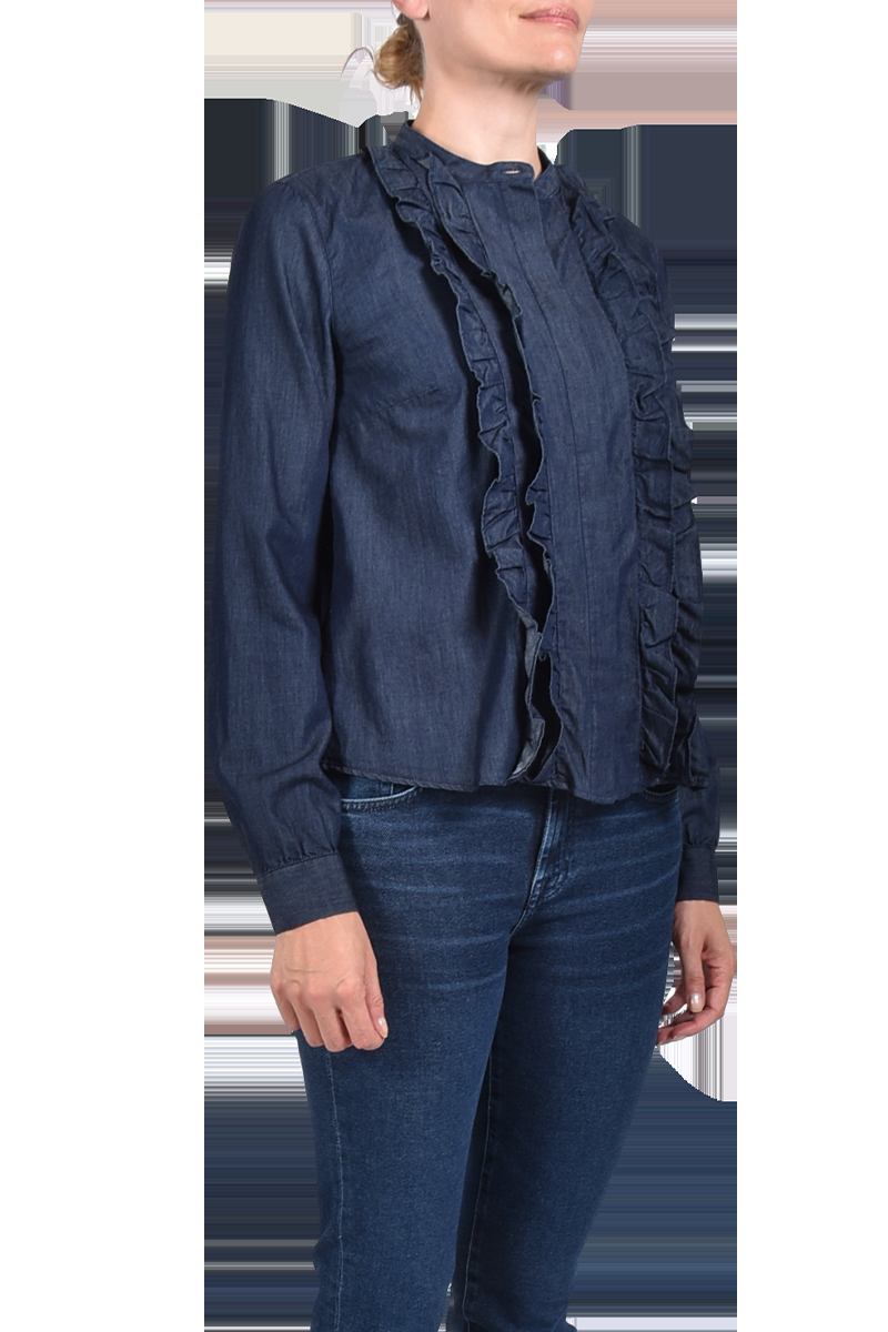 SOSUE Denim-Bluse mit Rüschen "Ruffle" von SoSUE Letzte 2 Tage