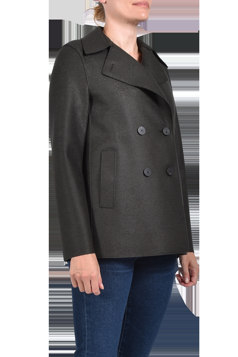 HARRIS WHARF Gewalkte Kabanjacke "A2211-MLK" von HARRIS WHARF Zeitlich begrenztes Angebot