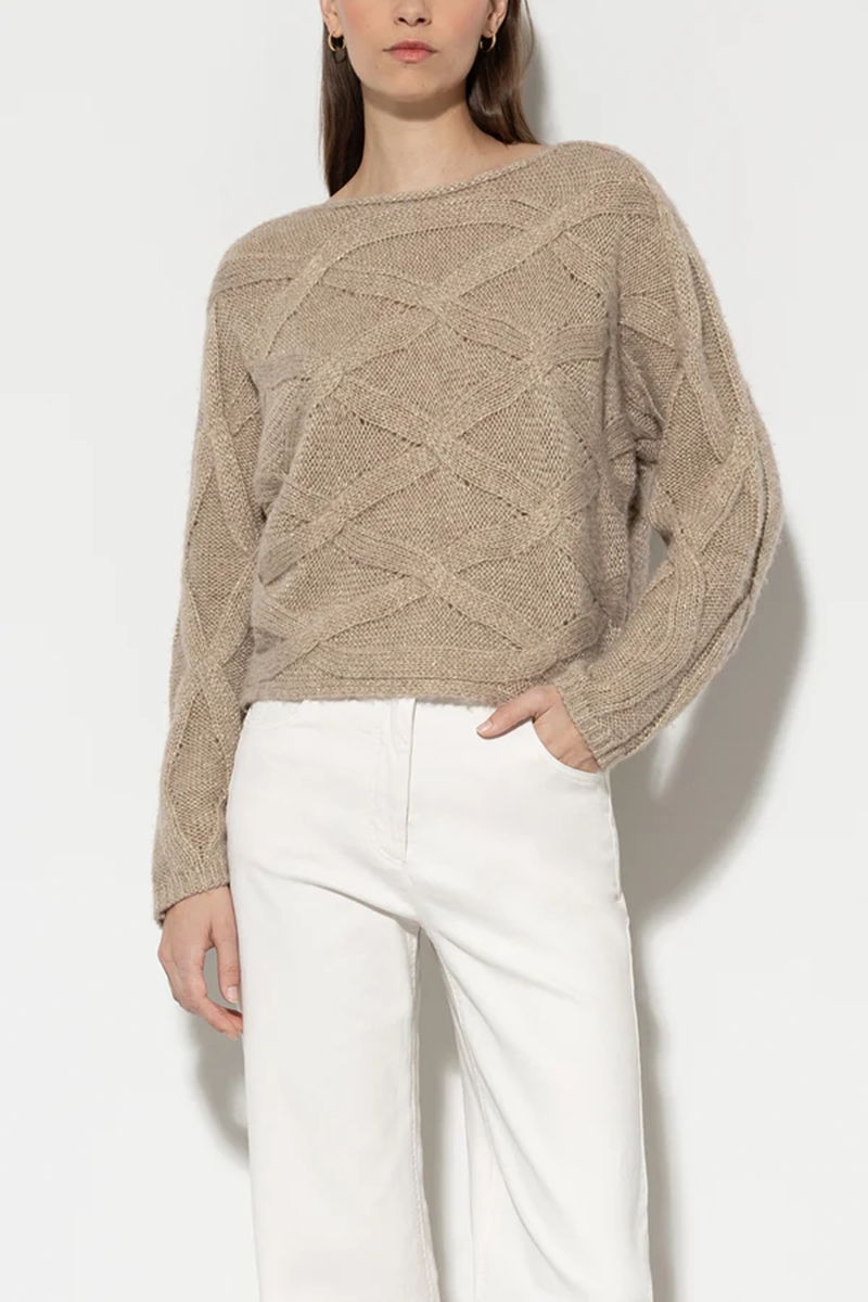 LUISA CERANO Pullover mit Zopfmuster von LUISA CERANO Sonderangebot der Fabrik