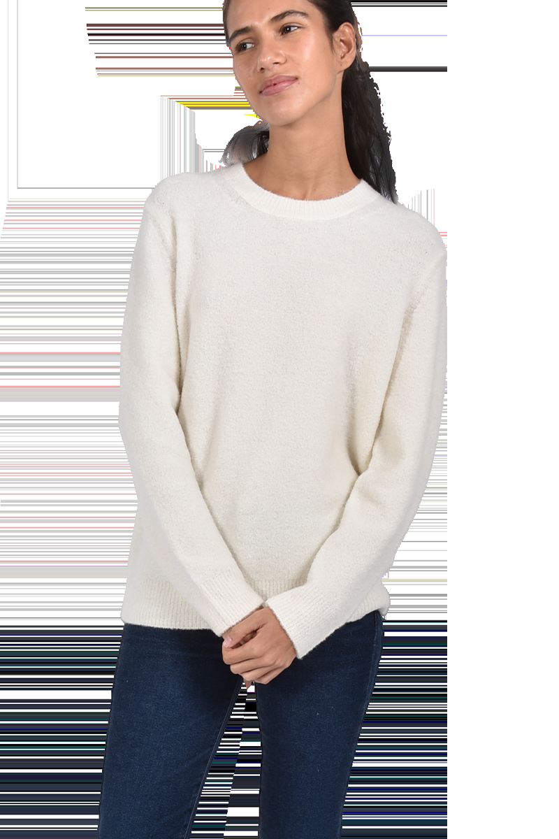 INSIEME Bouclé-Pullover mit Rundhalsausschnitt von INSIEME Günstiger Verkauf