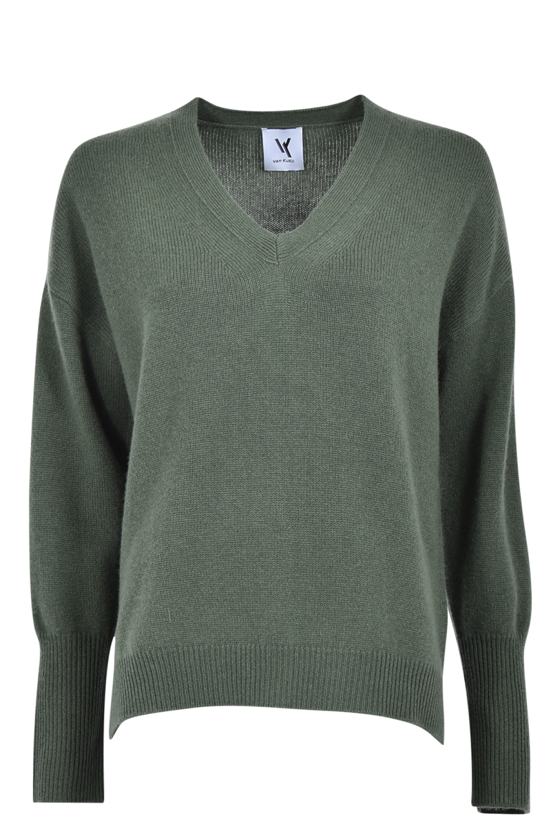 VAN KUKIL V-Ausschnittpullover "Paisley" aus 100% Kaschmir von VAN KUKIL Valentinstagsangebot