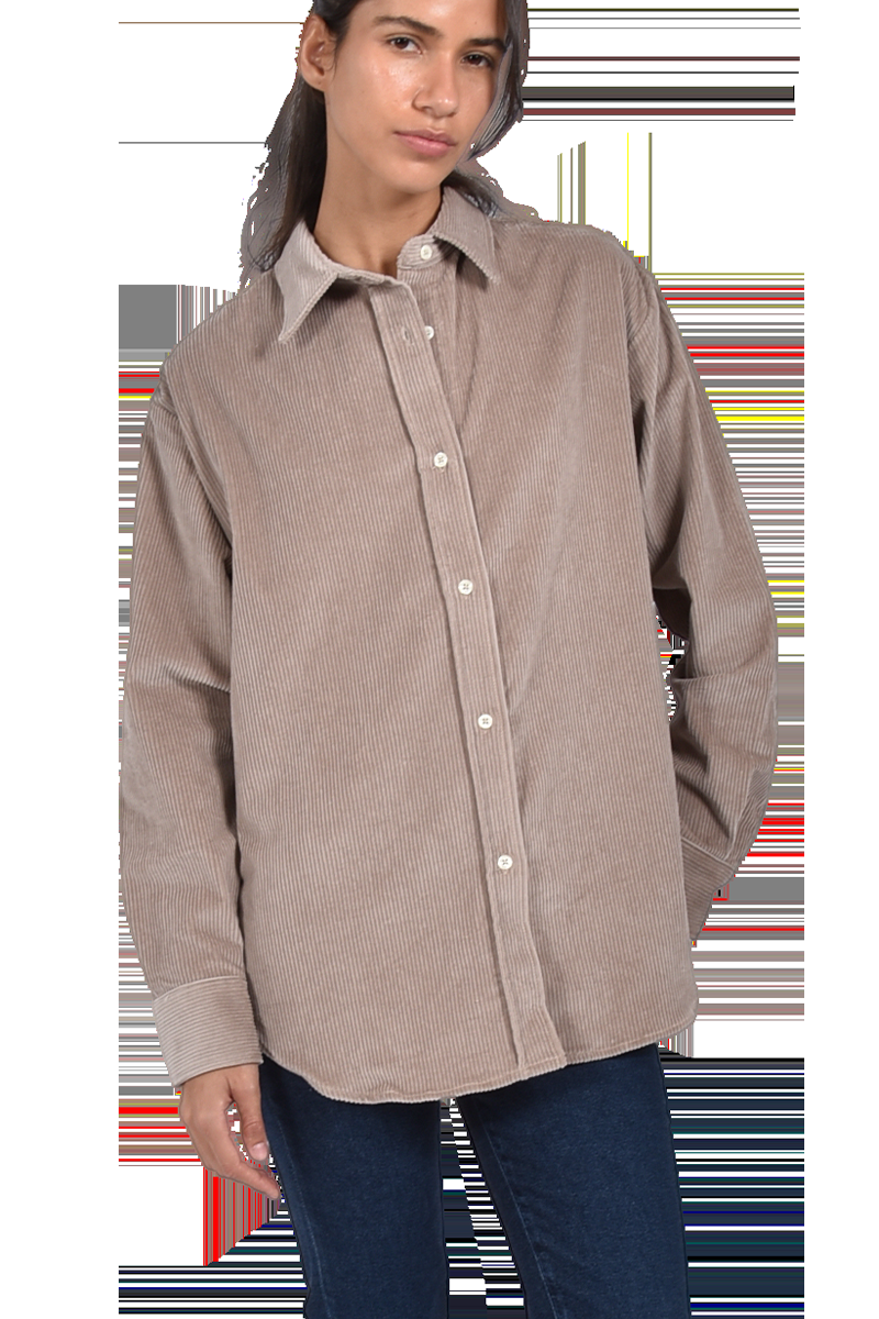 STEEN Oversized Cordhemd mit abgerundetem Saum Neueste Mode