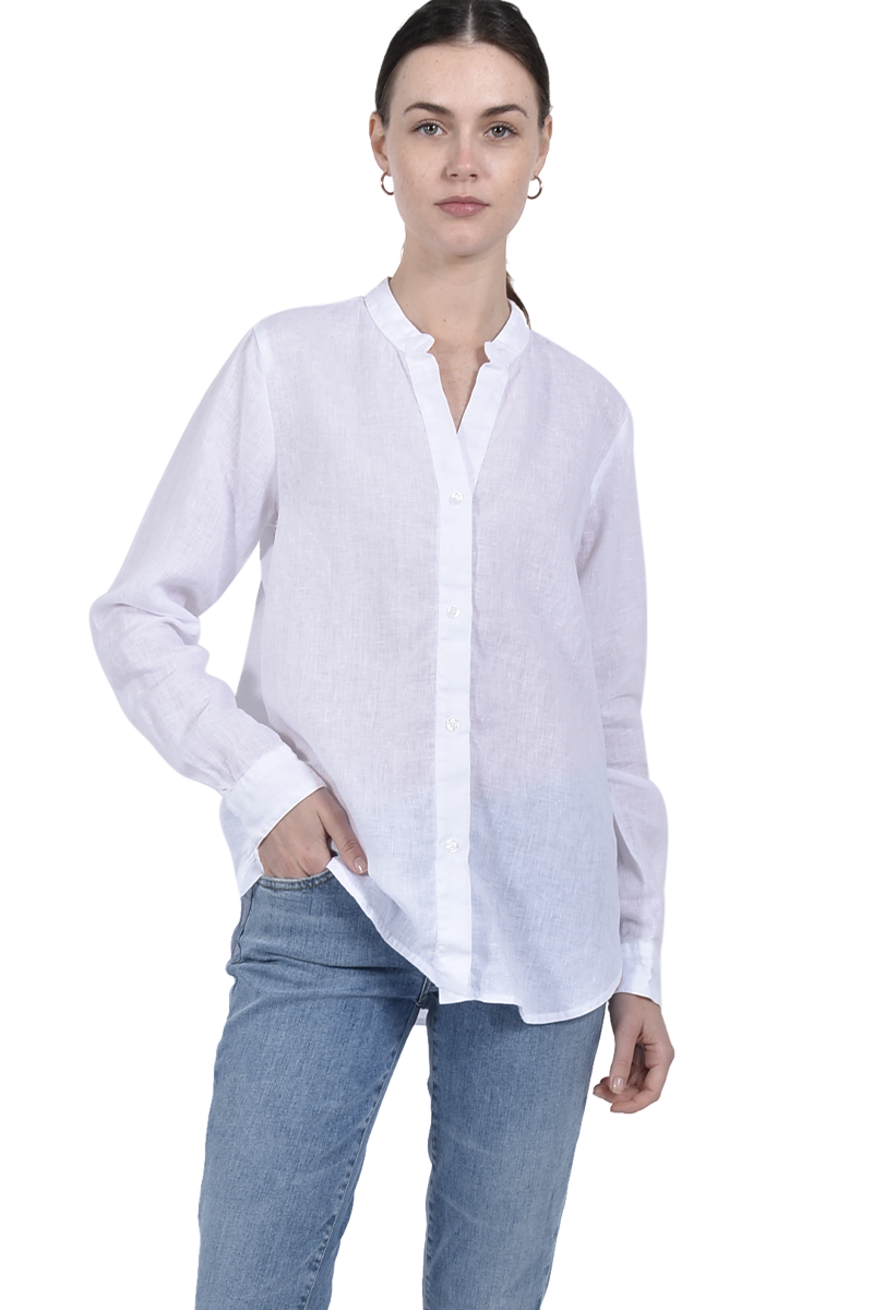 INSIEME Oversized Leinenhemd mit Stehkragen von INSIEME Rabatte dieses Monats
