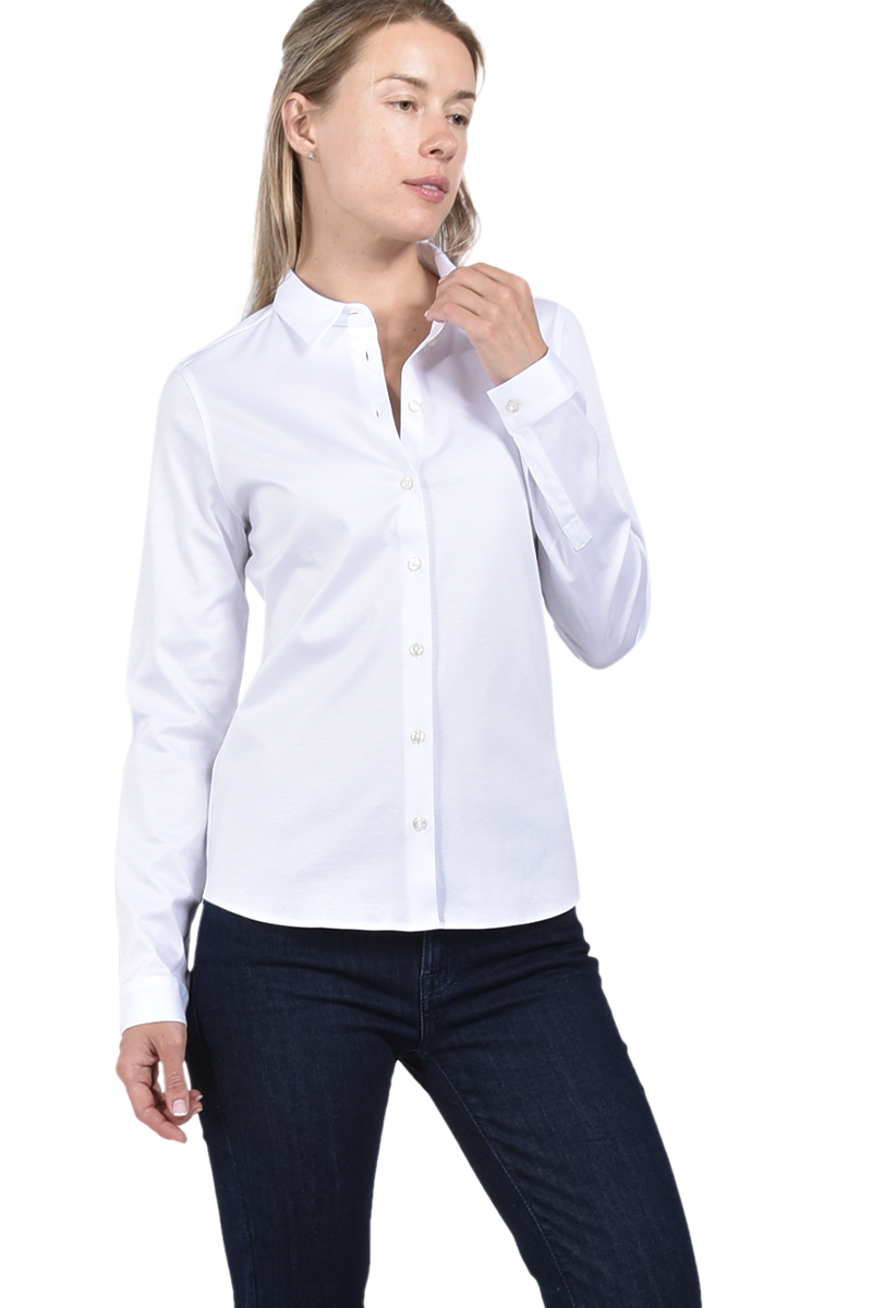 Soluzione Hemdbluse aus Jersey von SOLUZIONE Online
