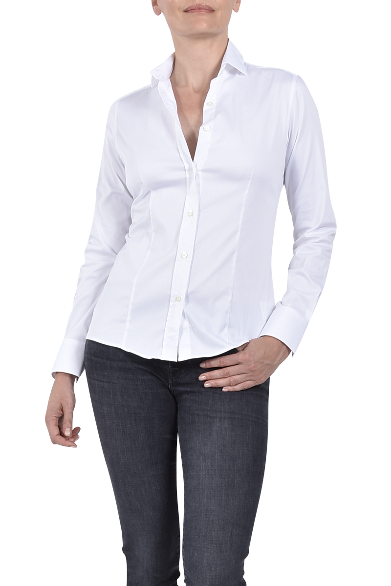 Soluzione Baumwollbluse mit Abnähern von SOLUZIONE Meist gekauft