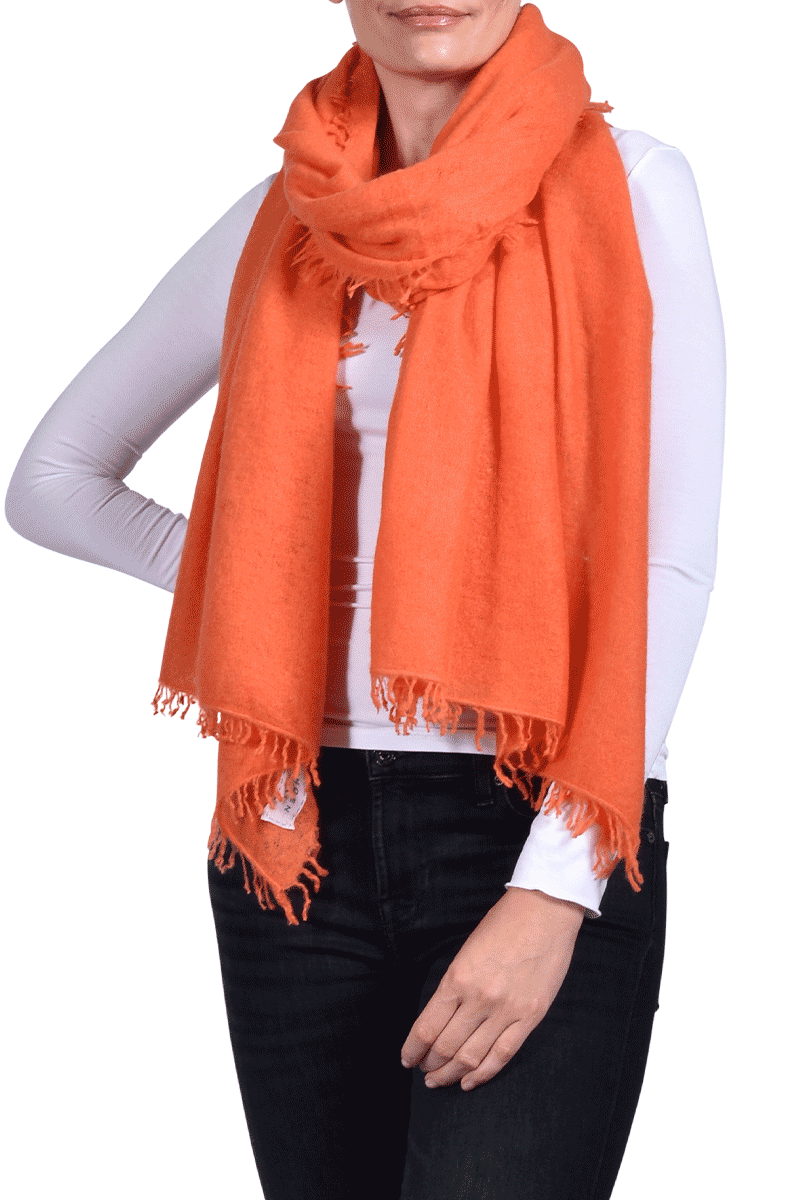 PUR SCHOEN Edles Cashmere-Tuch von PUR SCHOEN, Orange 2 Top Angebot