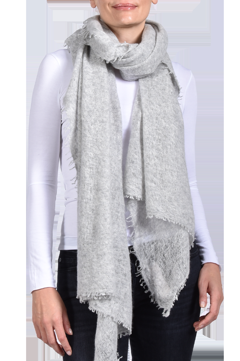 PUR SCHOEN Edles Cashmere-Tuch von PUR SCHOEN, Silber Online Outlet