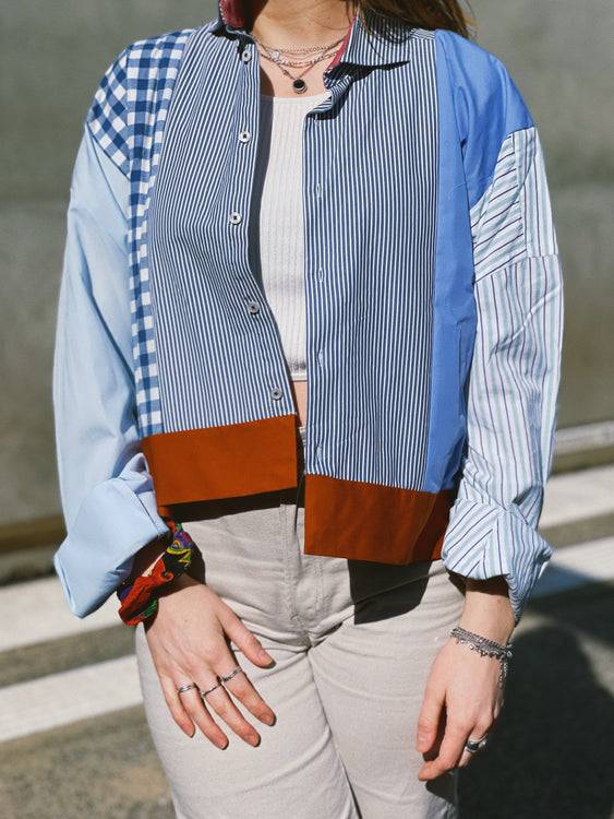 Nonoi Studio Blouson // Blau + Orange // Onesize Cyber Monday