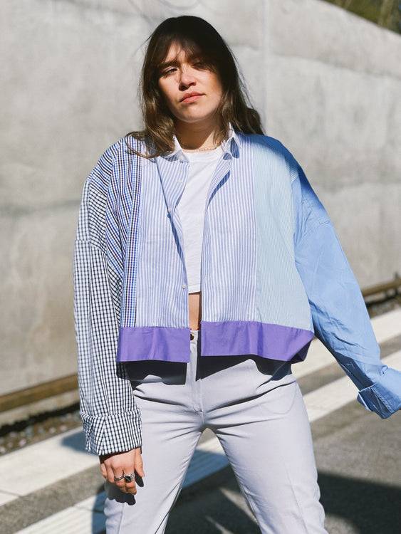 Nonoi Studio Blouson // Blau + Lila // Onesize Weihnachtsangebot