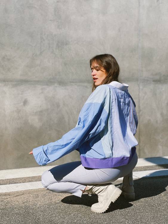 Nonoi Studio Blouson // Blau + Lila // Onesize Weihnachtsangebot