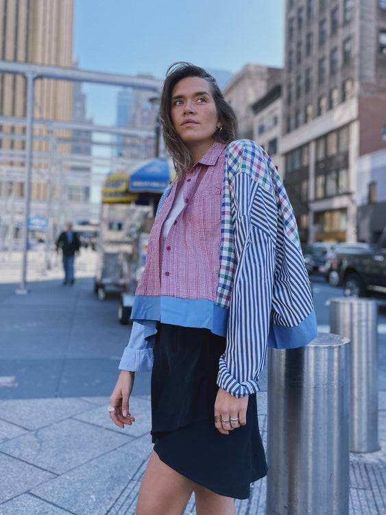 Nonoi Studio Blouson // Blau + Rot // Onesize Valentinstagsangebot