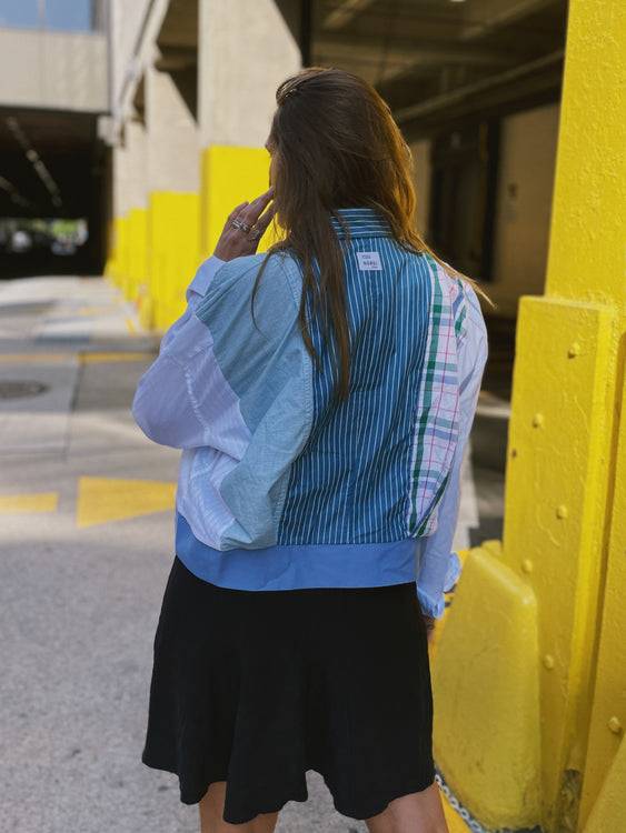Nonoi Studio Blouson // Blau + Grün // Onesize Jubiläumsangebot