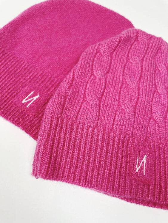 Nonoi Studio KINDERMÜTZE PINK "LITTLE FLOWER" AUS KASCHMIR Neueste Mode