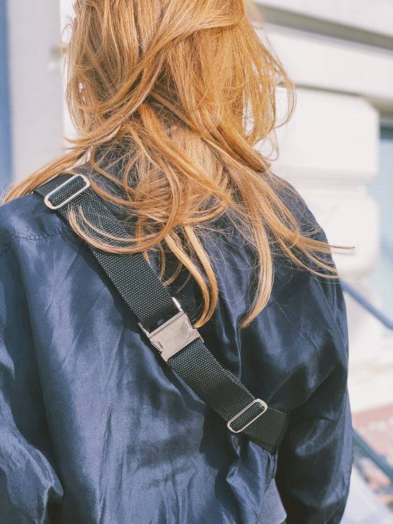 Nonoi Studio Bauchtasche BOBBY // Blau + Grün Kariert Letzte 3 Tage