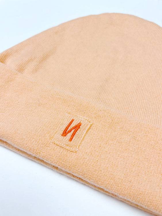 Nonoi Studio MÜTZE "HORA" PASTELLORANGE AUS KASCHMIR Super Rabatt