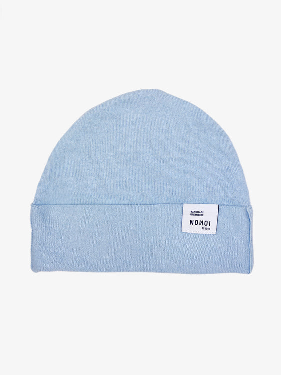 Nonoi Studio BABYBLAUE MÜTZE "BOA" AUS KASCHMIR // UNISEX Black Friday Preise