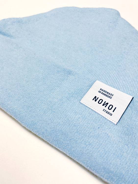 Nonoi Studio BABYBLAUE MÜTZE "BOA" AUS KASCHMIR // UNISEX Black Friday Preise