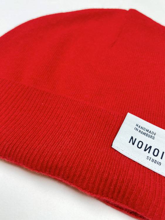 Nonoi Studio ROTE MÜTZE "ORJU" AUS KASCHMIR // UNISEX Fabrikpreis