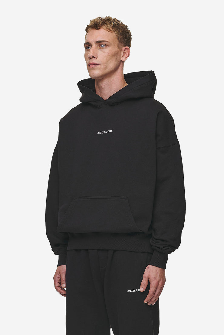 Pegador Logo Boxy Hoodie Washed Black Exklusivangebot