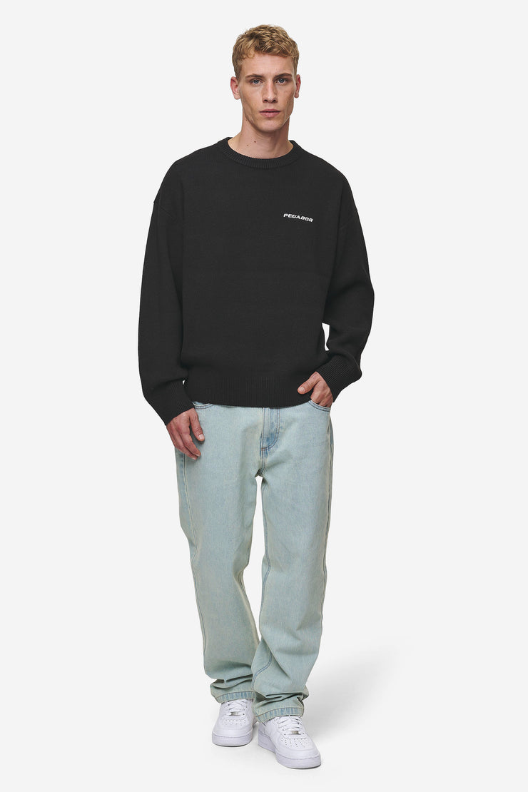 Pegador Logo Oversized Knit Sweater Black Preisnachlass