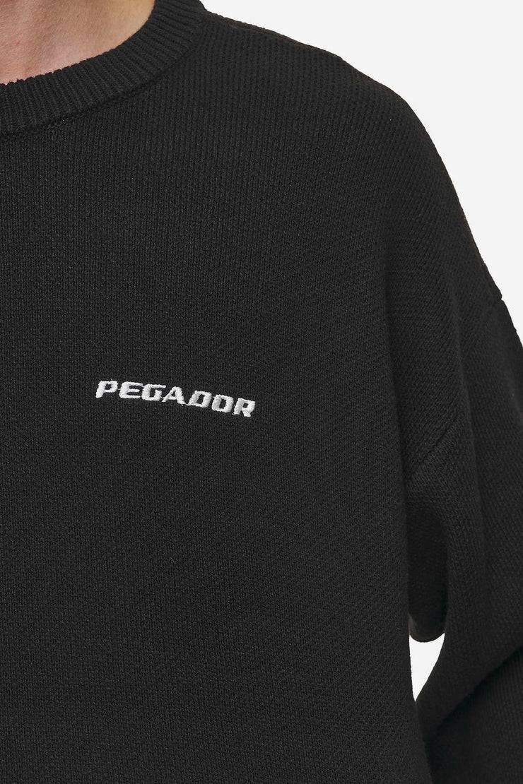 Pegador Logo Oversized Knit Sweater Black Preisnachlass