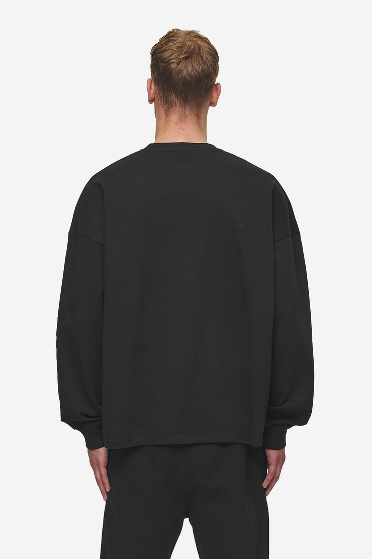 Pegador Rusk Logo Oversized Longsleeve Washed Black Cyber Monday