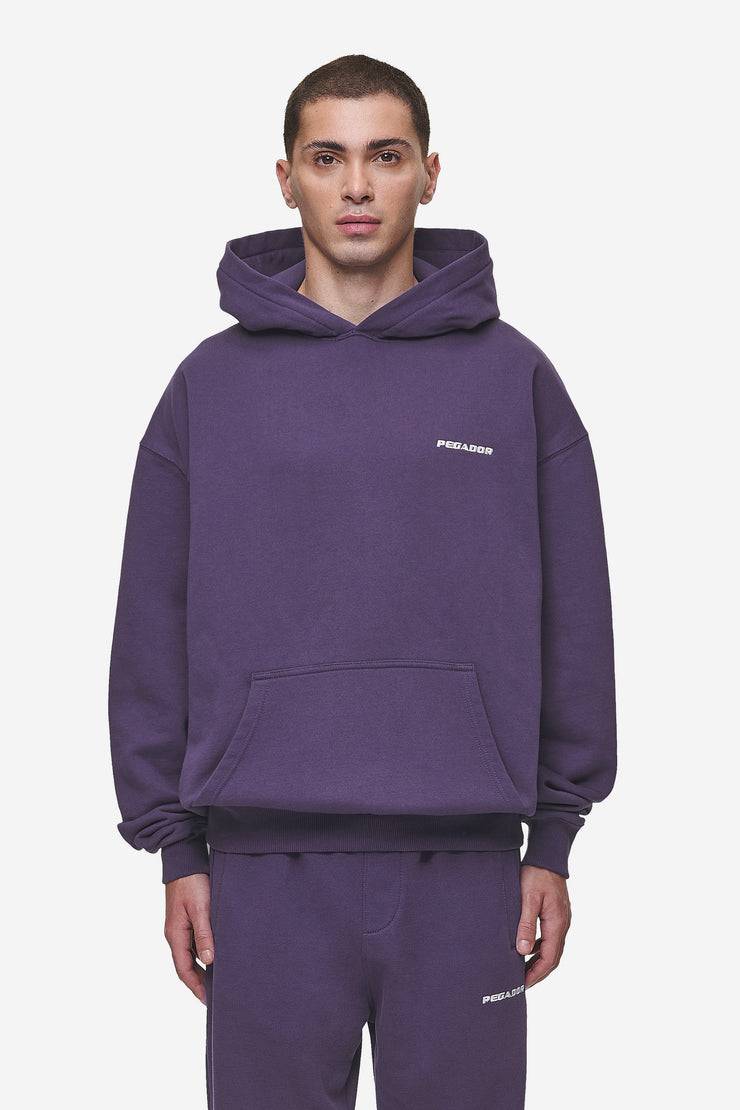 Pegador Logo Oversized Hoodie Washed Deep Purple Valentinstagsangebot