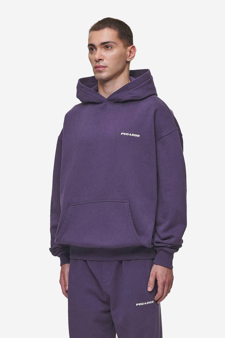 Pegador Logo Oversized Hoodie Washed Deep Purple Valentinstagsangebot