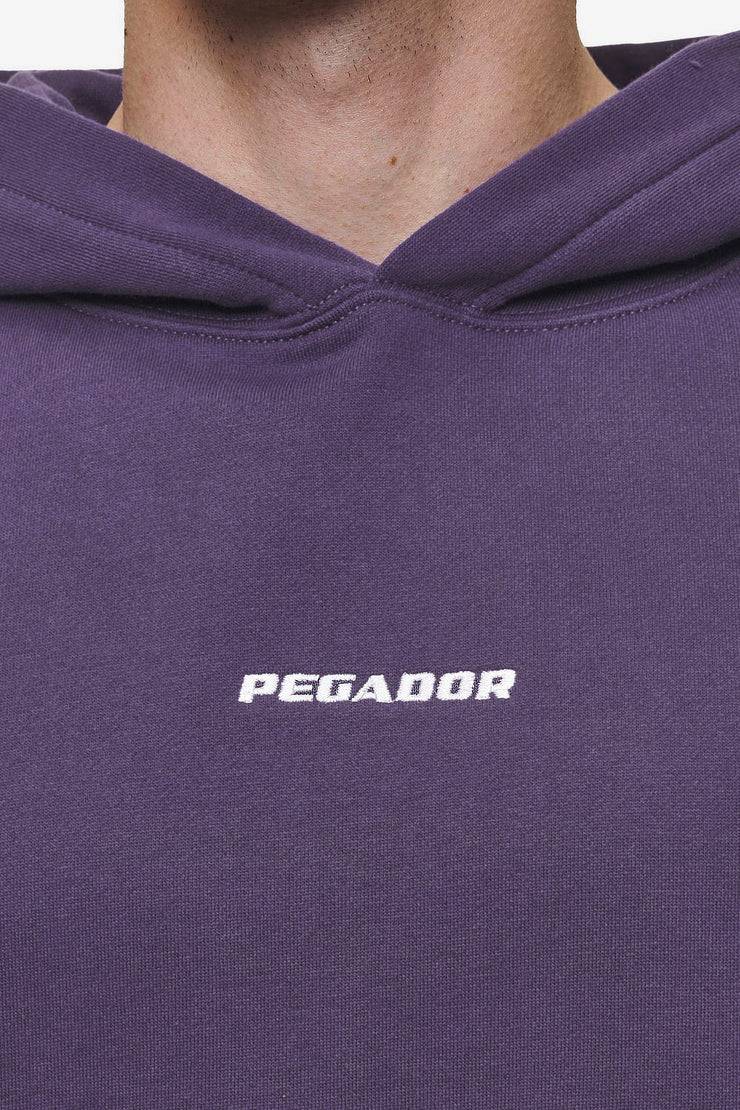 Pegador Logo Boxy Hoodie Washed Deep Purple Jubiläumsangebot