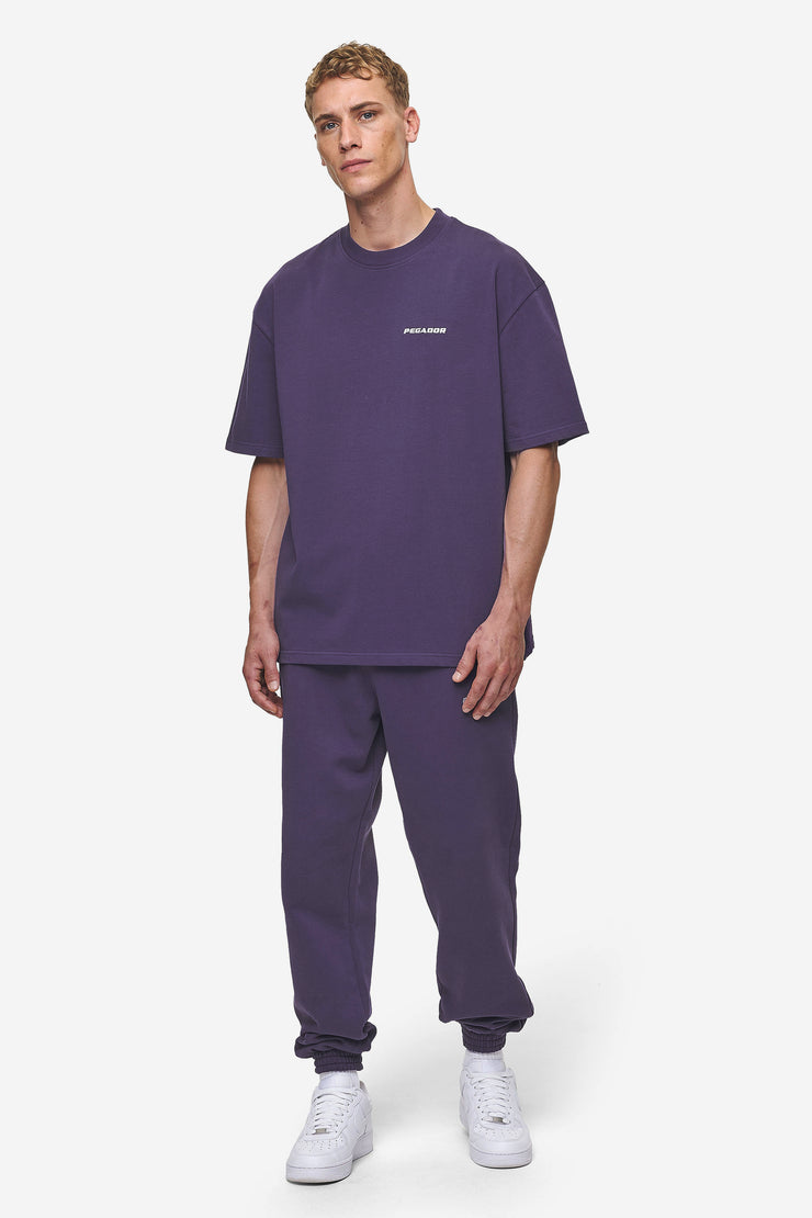 Pegador Logo Oversized Tee Washed Deep Purple Lagerräumung